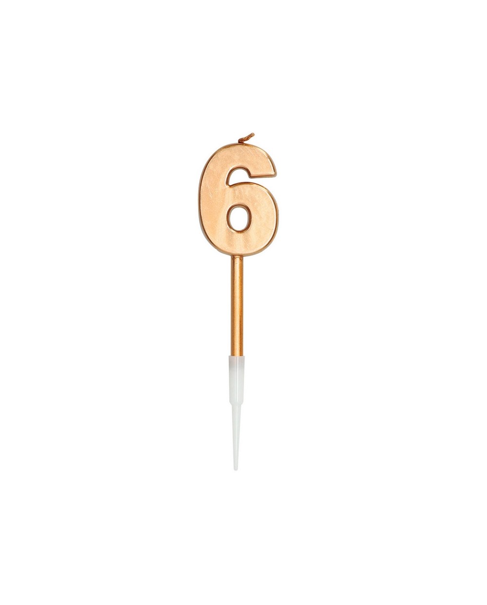 BOUGIE CHIFFRE 6 OR
