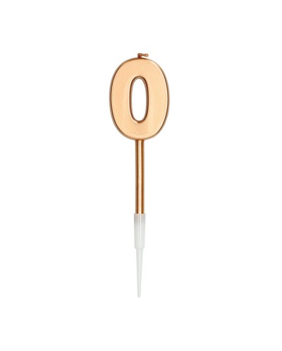 BOUGIE CHIFFRE 0 OR