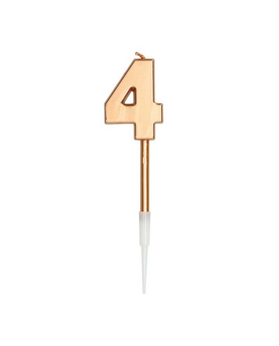 BOUGIE CHIFFRE 4 OR