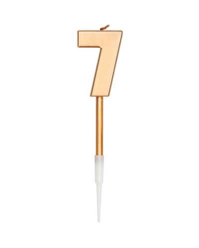 BOUGIE CHIFFRE 7 OR