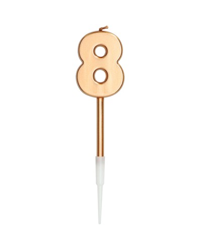 BOUGIE CHIFFRE 8 OR
