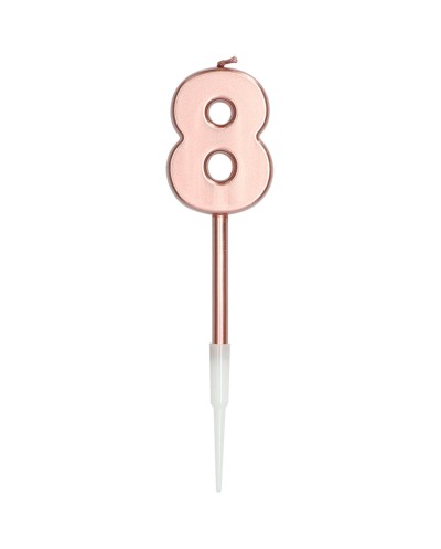 BOUGIE CHIFFRE 8 ROSE GOLD 