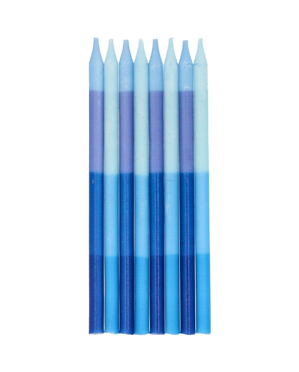 24 BOUGIES MELANGE DE BLEU 10 CM
