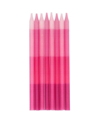24 BOUGIES MELANGE DE ROSE 10 CM
