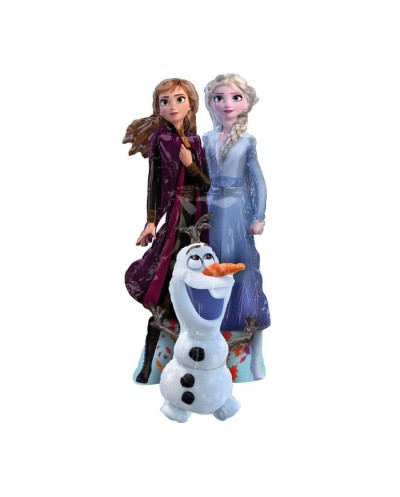 BALLON METALLIQUE AIRLONZ  REINE DES NEIGES 2 ANNA ELSA ET OLAF 147 CM