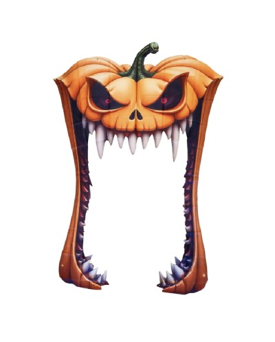DECORATION RIDEAU DE PORTE HALLOWEEN BOUCHE DE CITROUILLE 140 X 198 CM