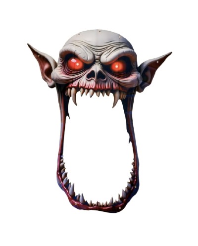 DECORATION RIDEAU DE PORTE HALLOWEEN BOUCHE DE MONSTRE YEUX ROUGES 140 X 198 CM
