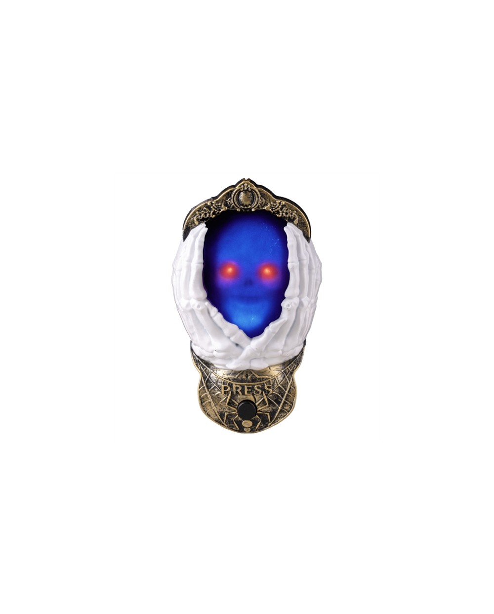 SONNETTE  DE PORTE HALLOWEEN TETE DE MORT LUMIERE ET SON