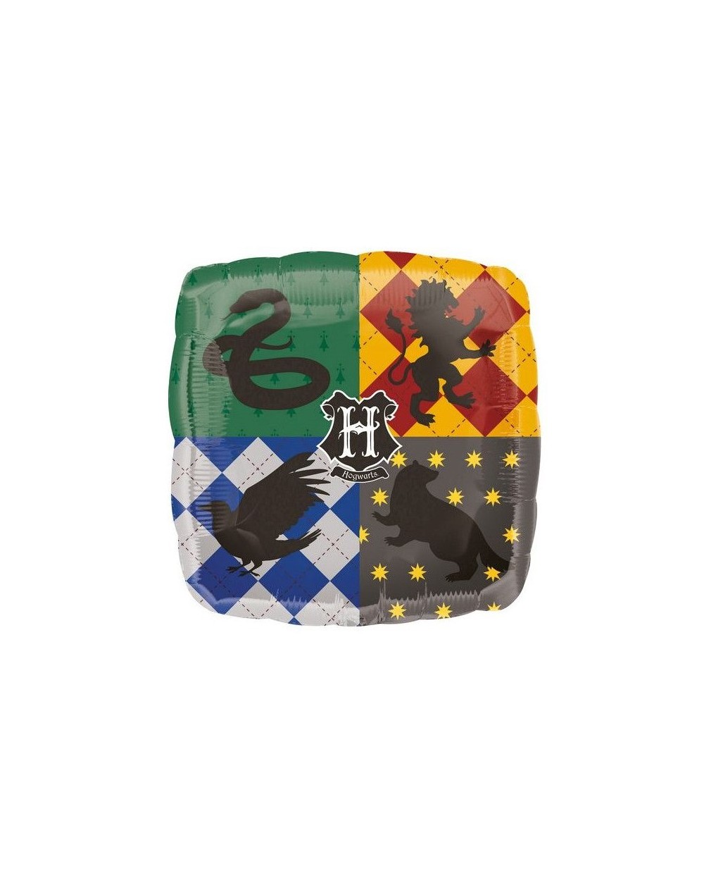 BALLON METALLIQUE CARRE ECUSSONS HARRY POTTER 45 CM
