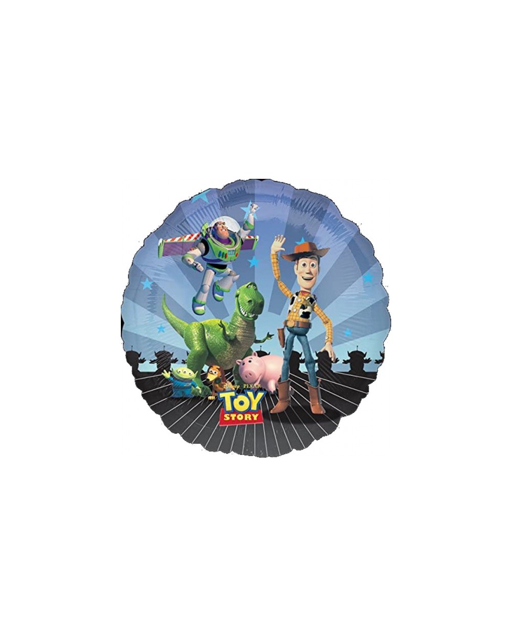 BALLON METALLIQUE ROND DISNEY TOY STORY WOODY BUZZ L'ECLAIR ET  AMIS 45 CM