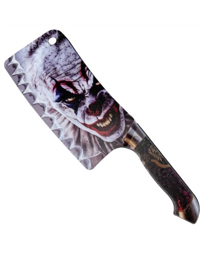 HACHOIR DE CUISINE OU DE BOUCHER MOTIF CREEPY CLOWN CA  30 X 8.5 CM