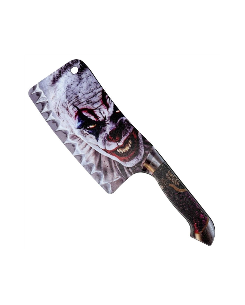 HACHOIR DE CUISINE OU DE BOUCHER MOTIF CREEPY CLOWN CA  30 X 8.5 CM