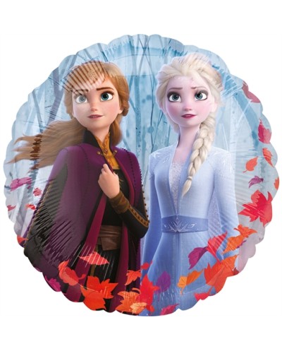 BALLON METALLIQUE REINE DES NEIGES 2 FORME ROND 43 CM