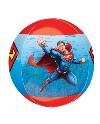BALLON METALLIQUE ORBZ SUPERMAN 38 X 40 CM
