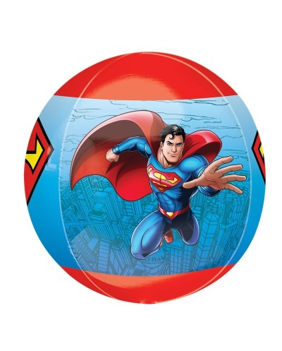 BALLON METALLIQUE ORBZ SUPERMAN 38 X 40 CM