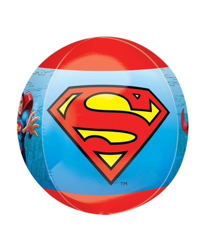 BALLON METALLIQUE ORBZ SUPERMAN 38 X 40 CM