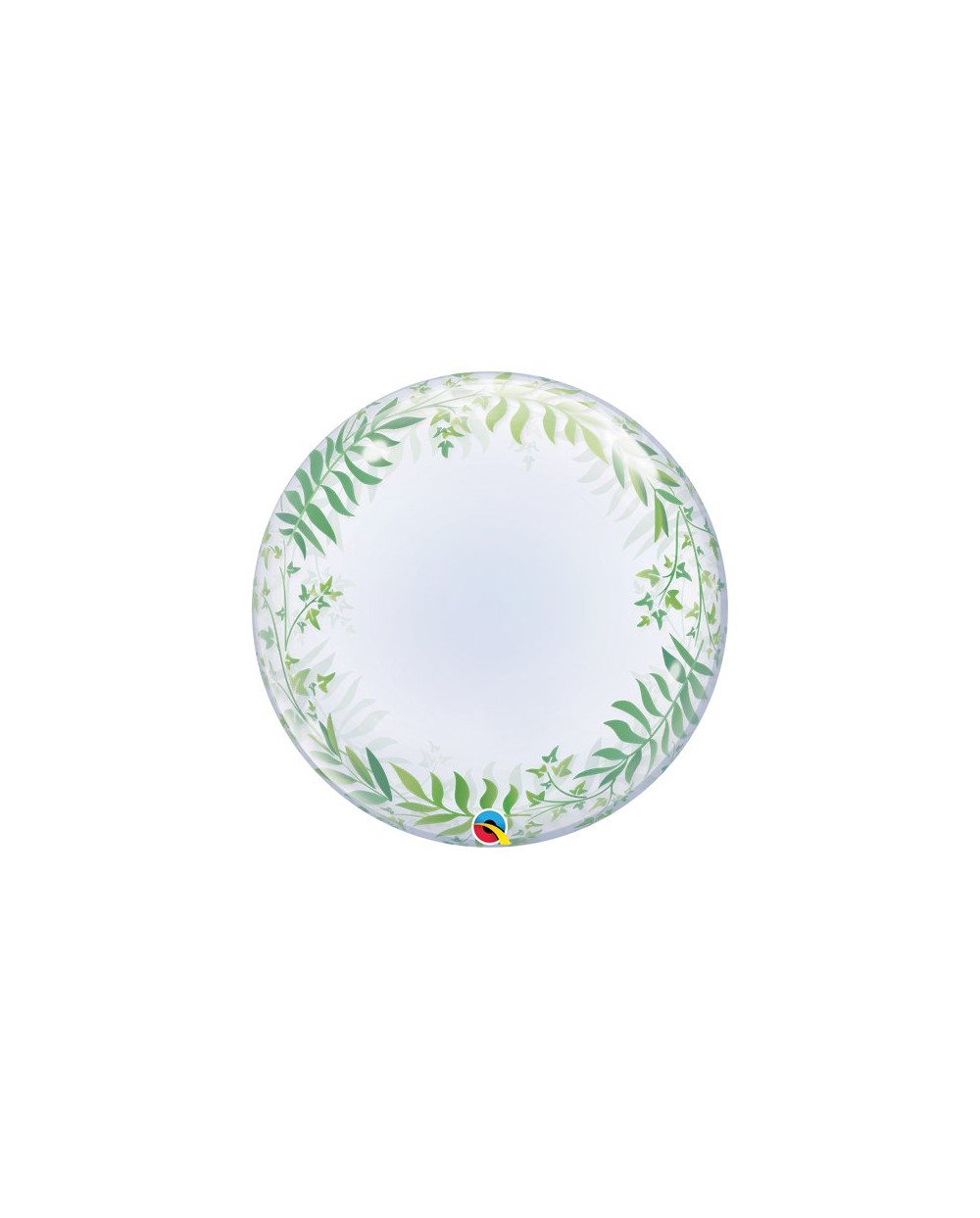 BALLON BUBBLE DECO ELEGANTE VERDURE PALMES VERTES 61 CM