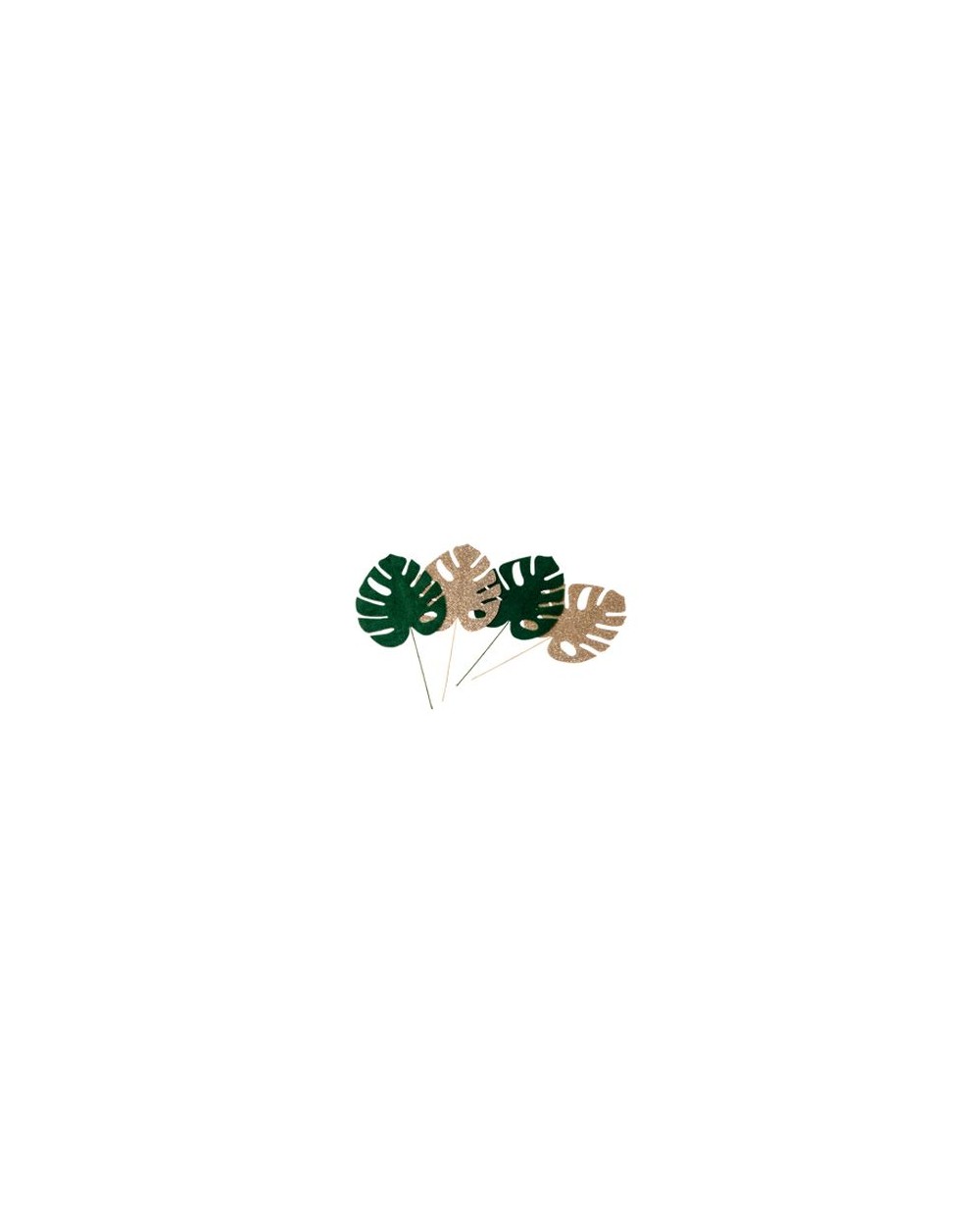 4 JOLIES FEUILLES TROPICALES 5.8 X 7 CM 
