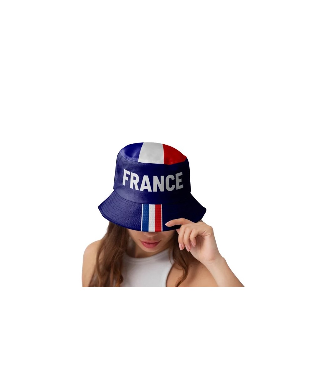 CHAPEAU DE PECHEUR BOB SUPPORTER FRANCE BLEU BLANC ROUGE