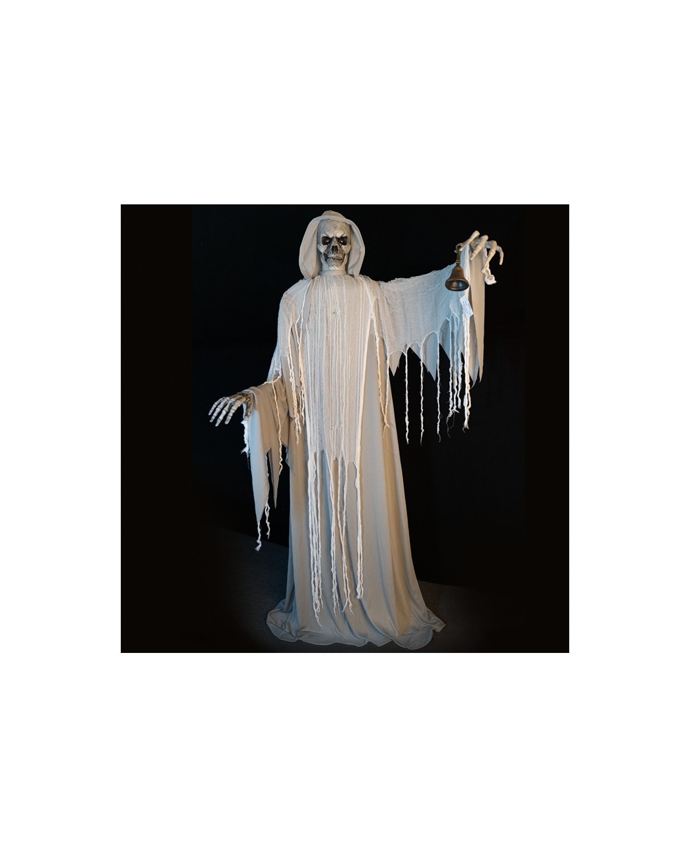 DECO HALLOWEEN  SQUELETTE SONNE CLOCHE 182 CM ANIMATRONIC MOUVEMENT SON  LUMIERE