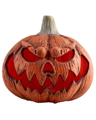 DECO HALLOWEEN CITROUILLE RIEUSE LUMIERE ET SON 44 CM