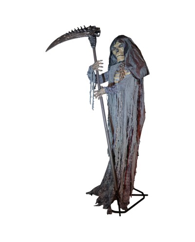 DECO HALLOWEEN FAUCHEUSE ANIMATRONIC MOUVEMENT LUMIERE SON 300 CM