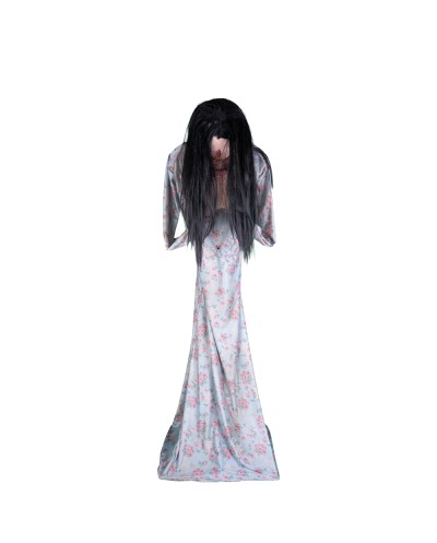 DECO HALLOWEEN FILLE MANGEANT 1 CERVEAU ANIMATRONIC MOUVEMENT LUMIERE SON 200 CM