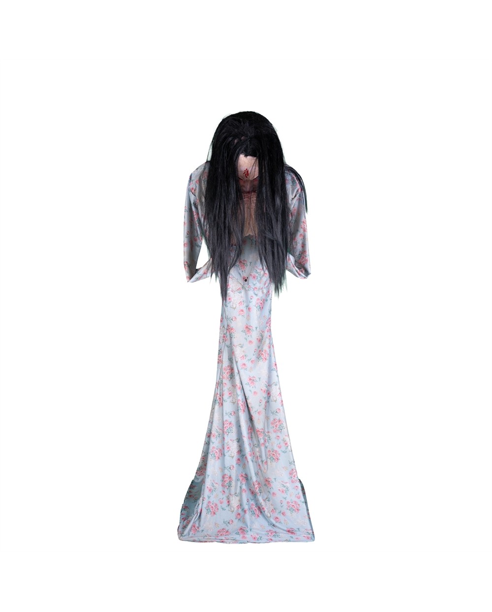 DECO HALLOWEEN FILLE MANGEANT 1 CERVEAU ANIMATRONIC MOUVEMENT LUMIERE SON 200 CM