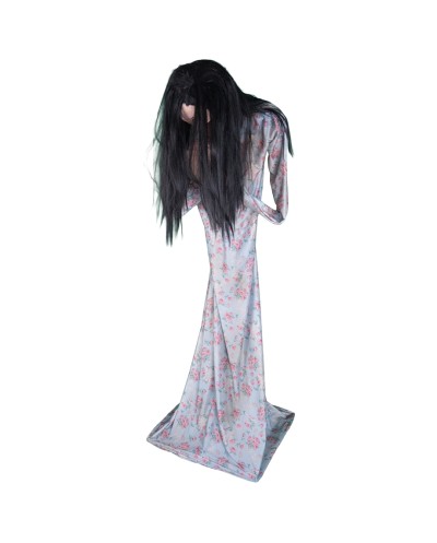 DECO HALLOWEEN FILLE MANGEANT 1 CERVEAU ANIMATRONIC MOUVEMENT LUMIERE SON 200 CM