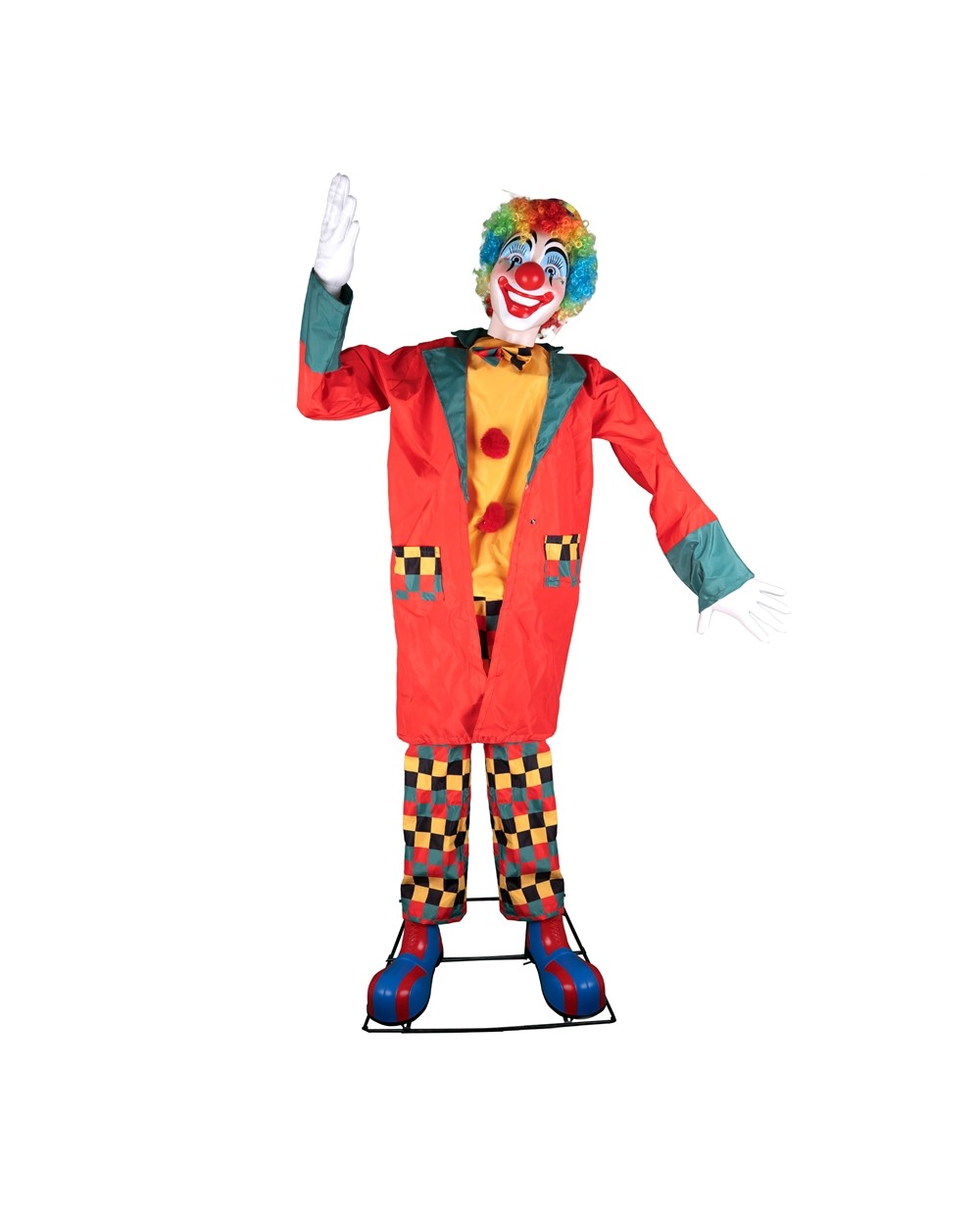 DECO HALLOWEEN CLOWN WALLY ANIMATRONIC MOUVEMENT LUMIERE SON 220 CM