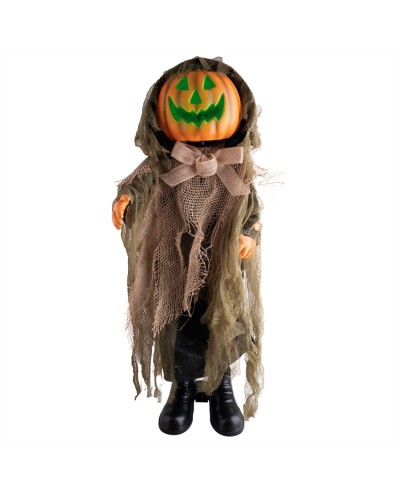DECO HALLOWEEN JACK O LANTERN ANIMATRONIC MOUVEMENT LUMIERE SON 90 CM