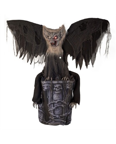 DECORATION HALLOWEEN GARGOUILLE ANIMEE 158 CM ANIMATRONIC