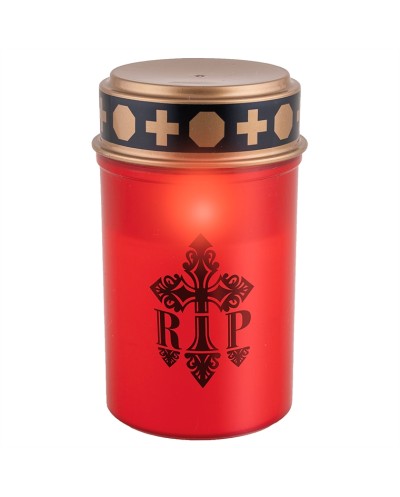 DECORATION HALLOWEEN BOUGIE FUNERAIRE RIP AVEC LUMIERE LED