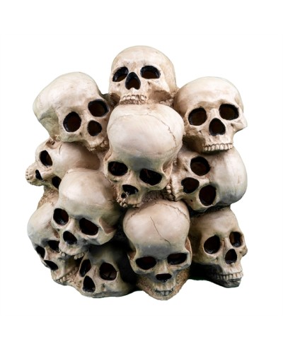 DECORATION HALLOWEEN CASCADE DE CRANE 41 CM ANIMEE LUMIERE + FUMEE