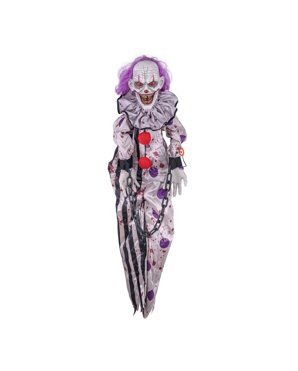 DECORATION HALLOWEEN CLOWN TREMBLANT SUSPENDU ANIME 150 CM