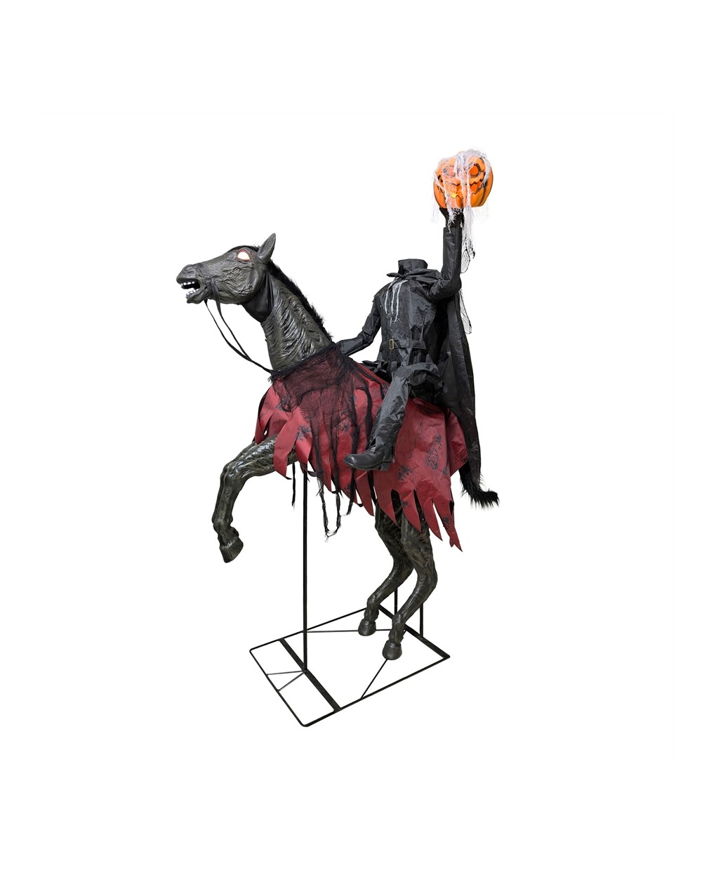 DECORATION HALLOWEEN CAVALIER DECAPITE SANS TETE  210 CM  ANIMATRONIC