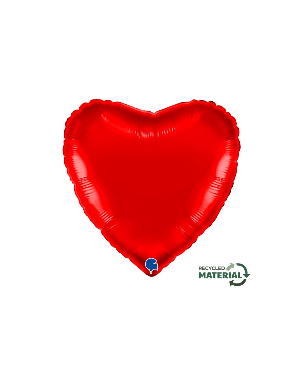 BALLON METALLIQUE COEUR 46 CM RED OU ROUGE