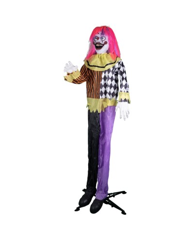 DECORATION HALLOWEEEN CLOWN ONDULANT ANIMATRONIC 160 CM