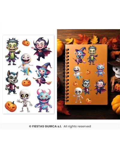 DECORATION HALLOWEEN PLANCHE PETITS AUTOCOLLANTS 