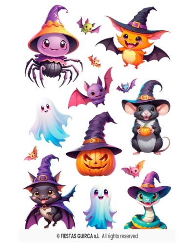 DECORATION HALLOWEEN PLANCHE AUTOCOLLANTS 