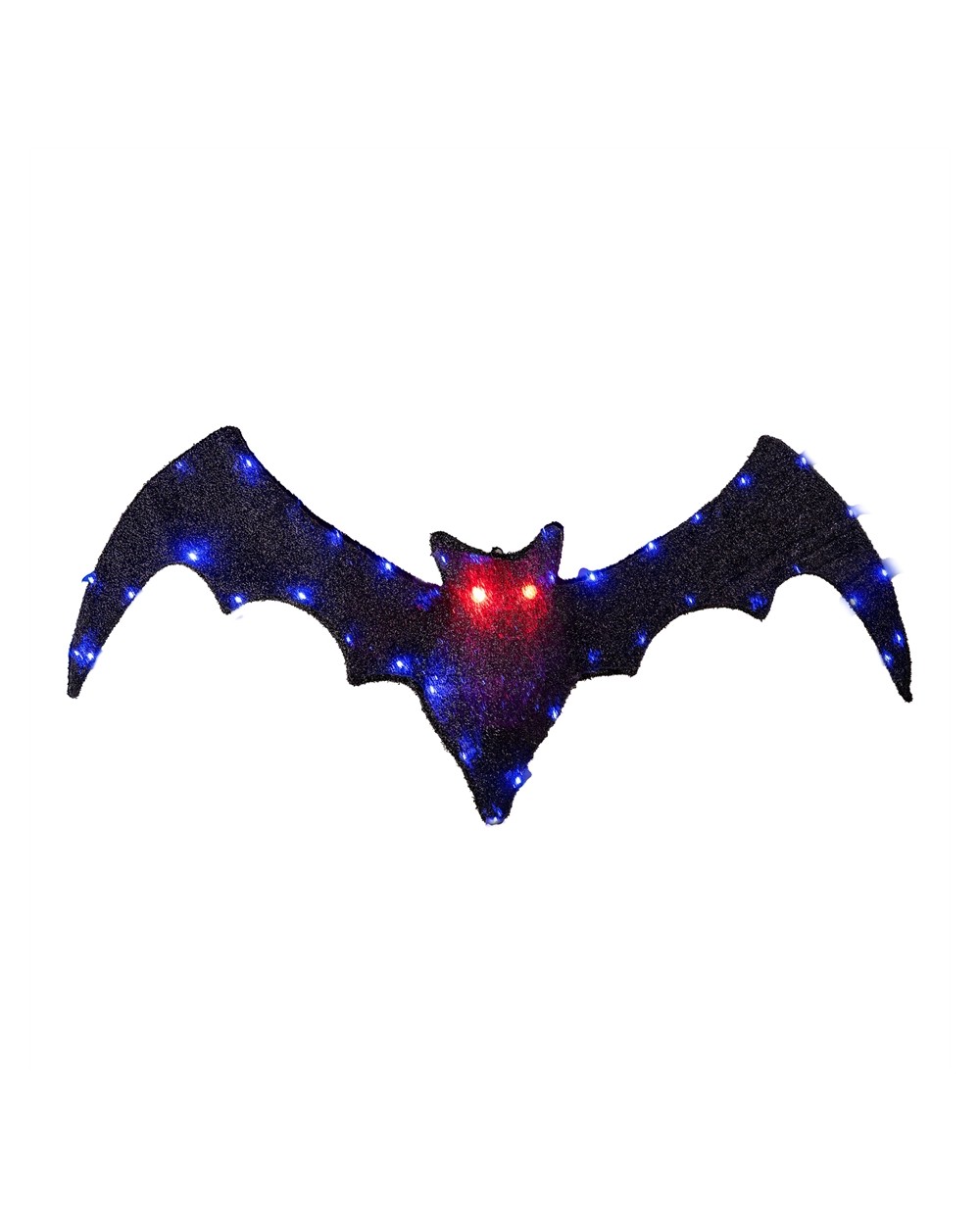 DECORATION HALLOWEEN CHAUVE SOURIS NOIRE BRILLANTE ET LUMINEUSE