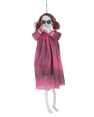 DECORATION HALLOWEEN POUPEE A SUSPENDRE YEUX LUMINEUX