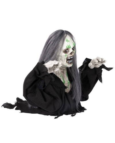 DECORATION HALLOWEEN ZOMBIE RAMPANT SON  LUMIERE ET ANIME 35 CM