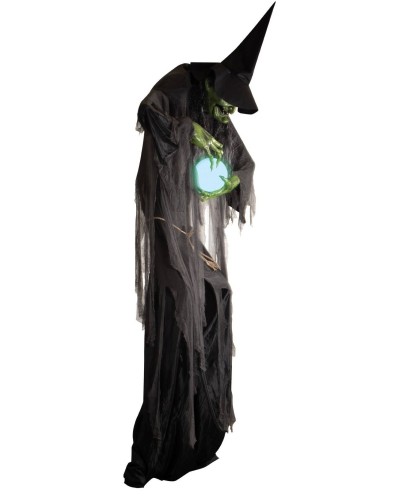DECORATION HALLOWEEN SORCIERE XXL BOULE DE CRISTAL SON  LUMIERE ET ANIME 305 CM