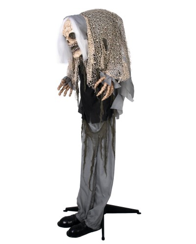 DECORATION HALLOWEEN SQUELETTE MONSTRE BOSSU SON  LUMIERE ET ANIME 160 CM