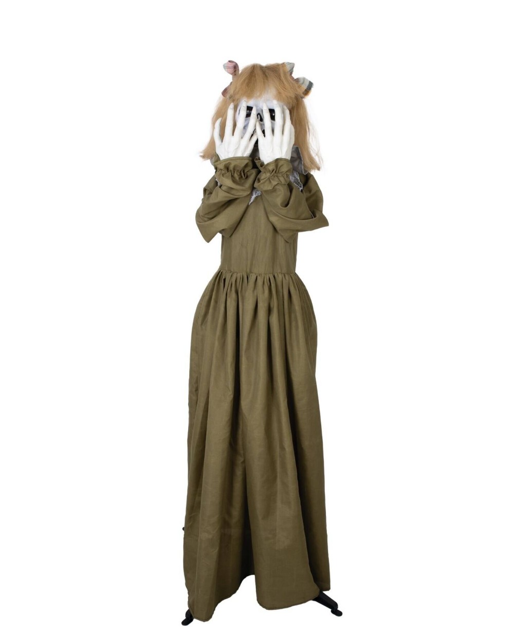 DECORATION HALLOWEEN CREEPY WOMAN FILLE  SON  LUMIERE ET ANIME 160 CM