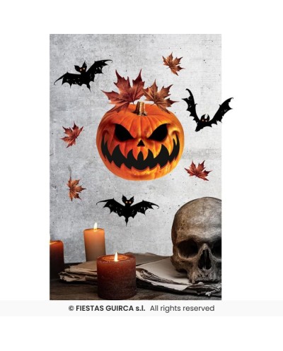 DECORATION HALLOWEEN MUR CITROUILLE 25 X 70 CM