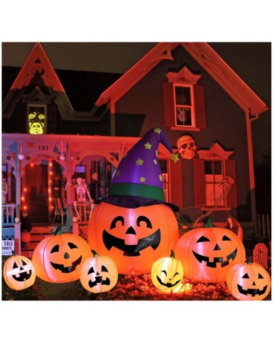 DECORATION HALLOWEEN CITROUILLES GONFLABLES LED 160 X 220 CM