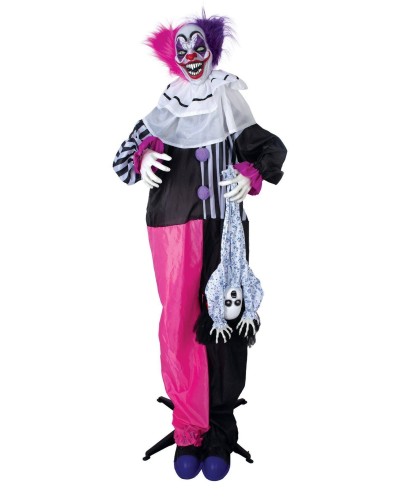 DECORATION HALLOWEEN CLOWN ROSE NOIR TENANT UN ENFANT SON  LUMIERE ET ANIME