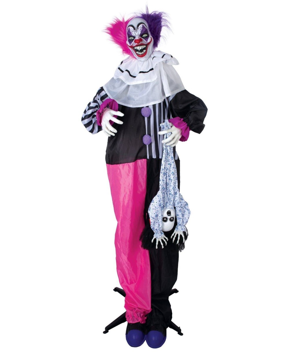 DECORATION HALLOWEEN CLOWN ROSE NOIR TENANT UN ENFANT SON  LUMIERE ET ANIME